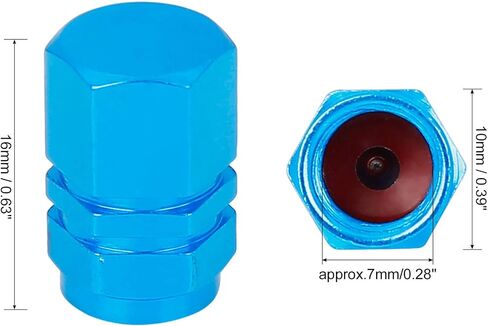 X AUTOHAUX 4pcs Orange Tire Stem Valve Caps Wheel Valve Covers Car Dustproof Hexagon Shape Aluminium Alloy Tire Cap in Saudi Arabia