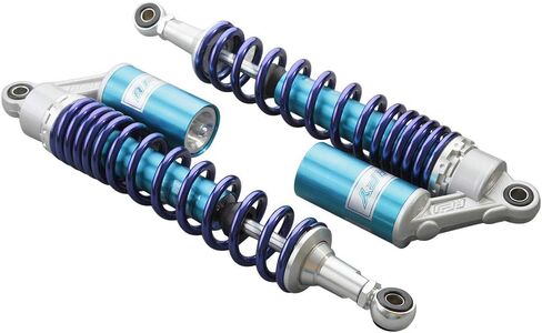 Mallofusa 15.75Inch Motorcycle Pair Rear 400mm Air Shock Absorber Round Hole Universal Compatible for Yamaha YFZ 450 Banshee Honda TRX 450 Quad Kawasaki Suzuki ATV Go Kart, Eye to Eye 400mm Blue in Saudi Arabia