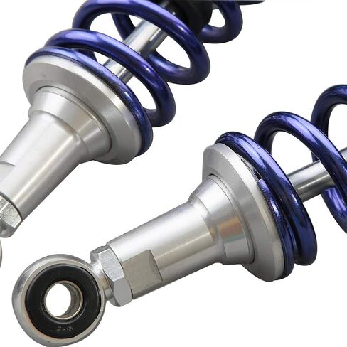 Mallofusa 15.75Inch Motorcycle Pair Rear 400mm Air Shock Absorber Round Hole Universal Compatible for Yamaha YFZ 450 Banshee Honda TRX 450 Quad Kawasaki Suzuki ATV Go Kart, Eye to Eye 400mm Blue in Saudi Arabia