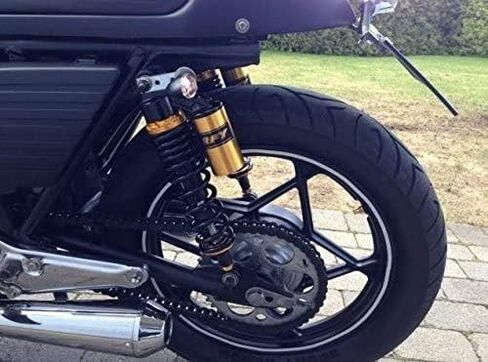 Mallofusa 15.75Inch Motorcycle Pair Rear 400mm Air Shock Absorber Round Hole Universal Compatible for Yamaha YFZ 450 Banshee Honda TRX 450 Quad Kawasaki Suzuki ATV Go Kart, Eye to Eye 400mm Blue in Saudi Arabia