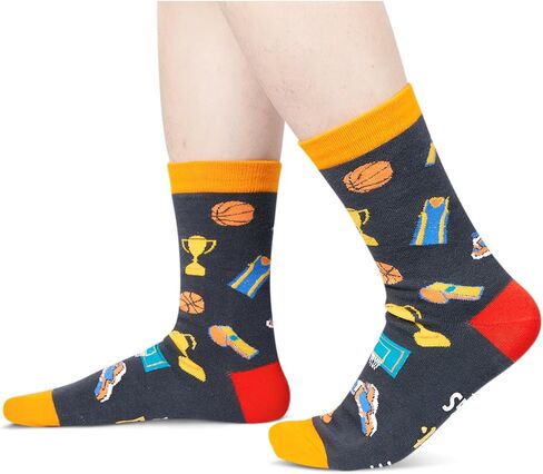 HAPPYPOP Sports Gifts For Women Men - Volleyball Basketball Runner Hiker Softball Skateboarder Socks in Saudi Arabia