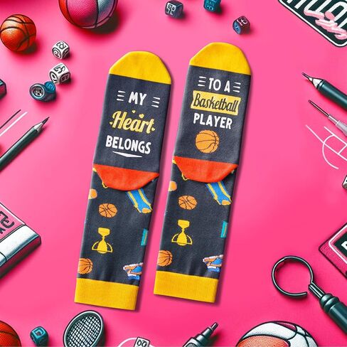 HAPPYPOP Sports Gifts For Women Men - Volleyball Basketball Runner Hiker Softball Skateboarder Socks in Saudi Arabia