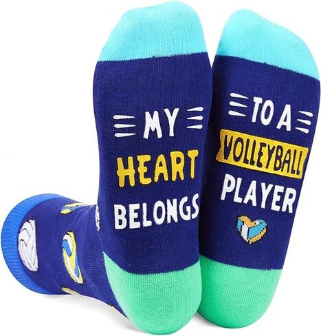 HAPPYPOP Sports Gifts For Women Men - Volleyball Basketball Runner Hiker Softball Skateboarder Socks in Saudi Arabia