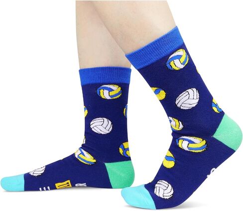 HAPPYPOP Sports Gifts For Women Men - Volleyball Basketball Runner Hiker Softball Skateboarder Socks in Saudi Arabia