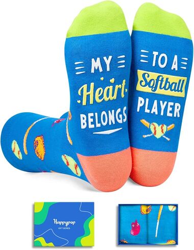 HAPPYPOP Sports Gifts For Women Men - Volleyball Basketball Runner Hiker Softball Skateboarder Socks in Saudi Arabia