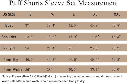 Onedreamer Women's Summer 2 Piece Outfits Casual Puff Short Sleeve V Neck Tops and Drawstring Shorts Lounge Set in Saudi Arabia