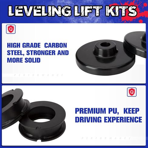 KSP Gladiator JT Leveling Kits 1.5 F+0.75 R، مجموعة تعليق كاملة متوافقة مع Jeep JT 2019 2020 2021 2022، فواصل زنبركية من الصلب الكربوني ترفع الأمام 1.5 بوصة والخلف 0.75 بوصة تناسب الإطارات القصوى 35 بوصة in Kuwait