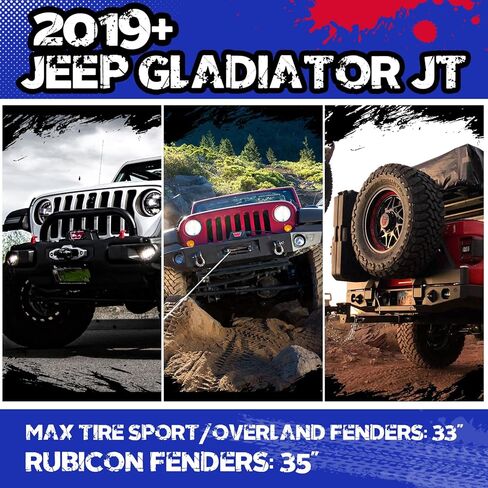 KSP Gladiator JT Leveling Kits 1.5 F+0.75 R، مجموعة تعليق كاملة متوافقة مع Jeep JT 2019 2020 2021 2022، فواصل زنبركية من الصلب الكربوني ترفع الأمام 1.5 بوصة والخلف 0.75 بوصة تناسب الإطارات القصوى 35 بوصة in Kuwait