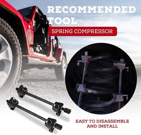 KSP Gladiator JT Leveling Kits 1.5 F+0.75 R، مجموعة تعليق كاملة متوافقة مع Jeep JT 2019 2020 2021 2022، فواصل زنبركية من الصلب الكربوني ترفع الأمام 1.5 بوصة والخلف 0.75 بوصة تناسب الإطارات القصوى 35 بوصة in Kuwait