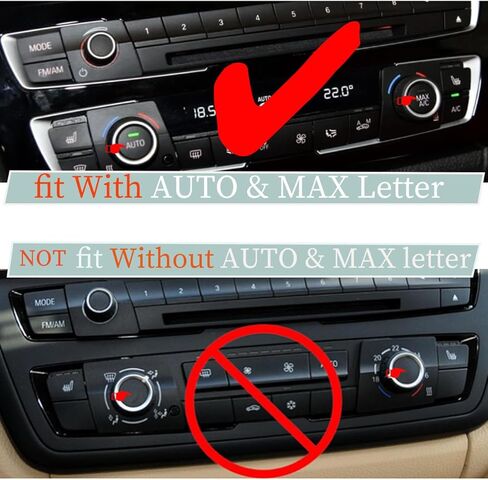 غطاء مقبض تكييف الهواء بنمط الكريستال الفضي للتحكم في المناخ ومقبض مستوى الصوت متوافق مع BMW 5 6 7 Series X5 X6 F10 F12 F01 F15 F16 (الطراز B لهيكل F) in Kuwait