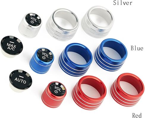 غطاء مقبض تكييف الهواء بنمط الكريستال الفضي للتحكم في المناخ ومقبض مستوى الصوت متوافق مع BMW 5 6 7 Series X5 X6 F10 F12 F01 F15 F16 (الطراز B لهيكل F) in Kuwait