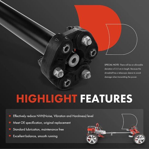 A-Premium Rear Complete Drive Shaft Prop Shaft Driveshaft Assembly Compatible with Jeep Grand Cherokee 2011-2012, AWD, Replace# 52853647AC, 52853647AF in Saudi Arabia