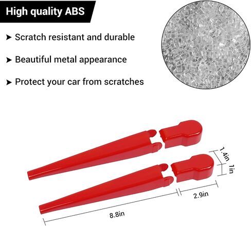 Hoolcar Front Windshield Wiper Accessories Front Window Arm Blade Cover Trim Compatible with Jeep Wrangler JK JKU 2007-2017, Red, 2Pcs in Saudi Arabia