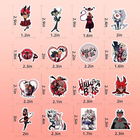 100 قطعة من ملصقات Hazbin Hotel وHelluva Boss، ملصقات فينيل أنيمي Hell's Inn مقاومة للماء قابلة لإعادة الاستخدام لأجهزة الكمبيوتر المحمول وزجاجات المياه ولوح التزلج والدراجة والجيتار وملصق سيارة فندق Hazbin للبالغين in Saudi Arabia