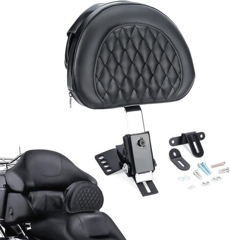 مسند ظهر للسائق قابل للتعديل ومسند ظهر للراكب ومسند ظهر متوافق مع Touring Road King Street Glide Road Glide Electra Glide 1997-2024 in Kuwait