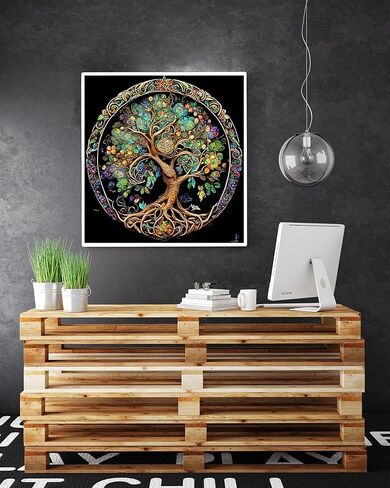 AREOPNMG 5D Tree of Life Diamond Painting Kits for Adults Beginners,DIY Diamond Art Kits,Full Round Drill Diamond Dot Gem Art,Home Wall Decor 12x12 Inch in Saudi Arabia
