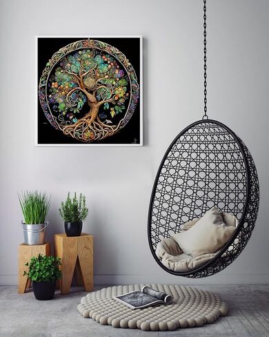 AREOPNMG 5D Tree of Life Diamond Painting Kits for Adults Beginners,DIY Diamond Art Kits,Full Round Drill Diamond Dot Gem Art,Home Wall Decor 12x12 Inch in Saudi Arabia