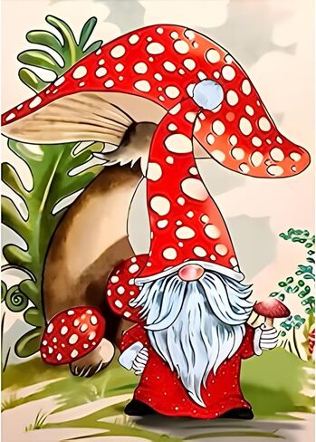 NAIMOER Gnome Diamond Art Kits for Adults, Full Drill Mushroom Gnomes Fall Diamond Art Kits, 5D Thanksgiving Diamond Art Fall Diamond Art Kits for Home Decor 30x40cm in Saudi Arabia