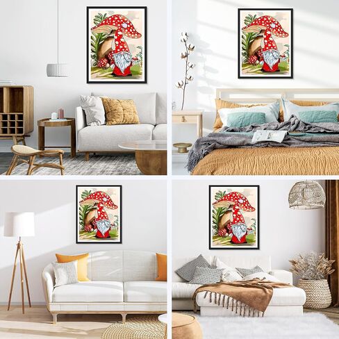 NAIMOER Gnome Diamond Art Kits for Adults, Full Drill Mushroom Gnomes Fall Diamond Art Kits, 5D Thanksgiving Diamond Art Fall Diamond Art Kits for Home Decor 30x40cm in Saudi Arabia