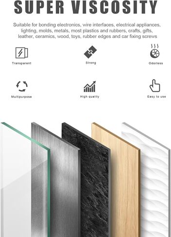 جل غراء زجاجي، شفاف، مقاوم للماء، زجاجة سعة 2.1 أونصة سائلة مع غطاء مضاد للانسداد in Kuwait