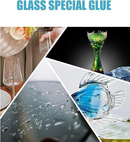 جل غراء زجاجي، شفاف، مقاوم للماء، زجاجة سعة 2.1 أونصة سائلة مع غطاء مضاد للانسداد in Kuwait