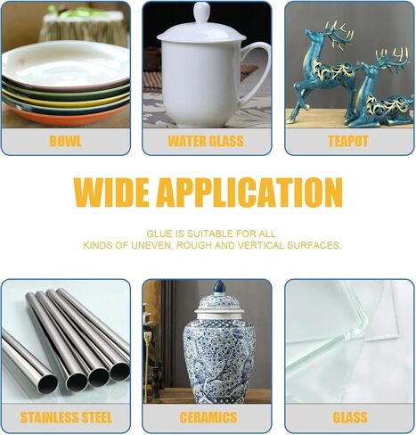 جل غراء زجاجي، شفاف، مقاوم للماء، زجاجة سعة 2.1 أونصة سائلة مع غطاء مضاد للانسداد in Kuwait