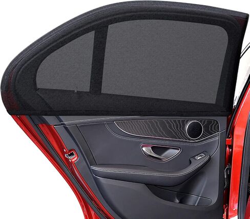 Car Sun Shade, 2 Pack Car Window Shade for Baby Universal Car Side Window Sunshade Sun Glare and UV Protection for Kids/Adults/Pets - Fits 98% Cars in Saudi Arabia