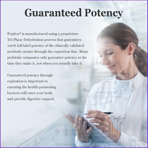 Peptiva 26 Billion CFU Probiotic and Sleep Support - Clinically Validated Multi-Strain Probiotic - Lactobacillus and Bifidobacterium, Melatonin in Kuwait