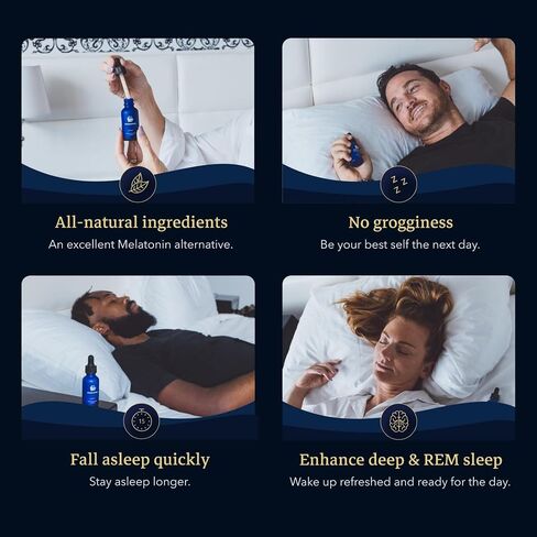 Nighttime Sleep Support for Peaceful Night Sleep - Gluten-Free, No Sugar, Non-GMO, Vegan, Keto-Friendly - 1 fl oz in Saudi Arabia