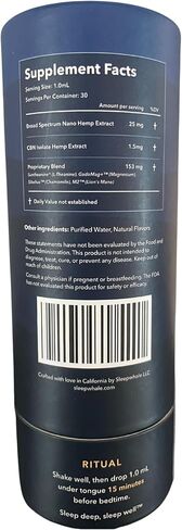 Nighttime Sleep Support for Peaceful Night Sleep - Gluten-Free, No Sugar, Non-GMO, Vegan, Keto-Friendly - 1 fl oz in Saudi Arabia