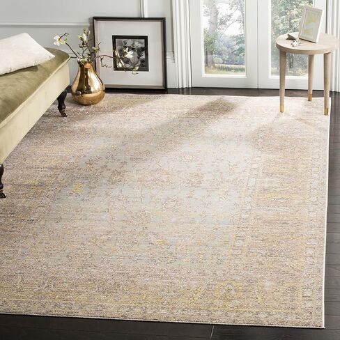 SAFAVIEH Valencia Collection Runner Rug - 2'3" x 8', Blue & Multi, Boho Chic Distressed Design, Non-Shedding & Easy Care, Ideal for High Traffic Areas in Living Room, Bedroom (VAL123M) in Saudi Arabia