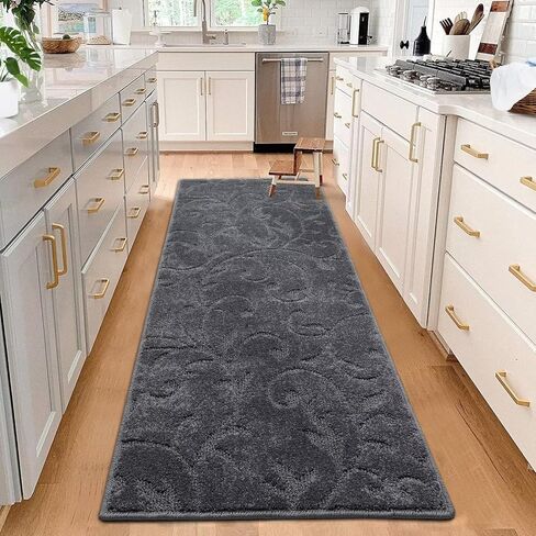 Modern Runner Rug 2x8 Solid Shag Runner Rug for Hallway Kitchen Soft Plush Shaggy Runners Non-Slip Boho Carpet Entryway Fluffy Floor Cover Indoor Living Room Laundry Area Rug Home Decor Beige in Saudi Arabia