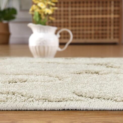 Modern Runner Rug 2x8 Solid Shag Runner Rug for Hallway Kitchen Soft Plush Shaggy Runners Non-Slip Boho Carpet Entryway Fluffy Floor Cover Indoor Living Room Laundry Area Rug Home Decor Beige in Saudi Arabia