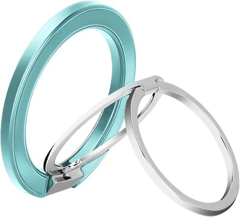 Compatible with MagSafe Phone Grip, Double Ring Magnetic Phone Grip, Phone Gripper for Back of Phone, Phone Ring Holder Stand for iPhone, Samsung Galaxy, LG, Google Pixel (Blue) in Saudi Arabia