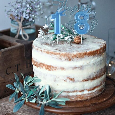 3inch Birthday Number Candle, Blue 3D Candle Cake Topper with Crown Cake Numeral Candles Number Candles for Birthday Anniversary Parties (Number 2) in Saudi Arabia