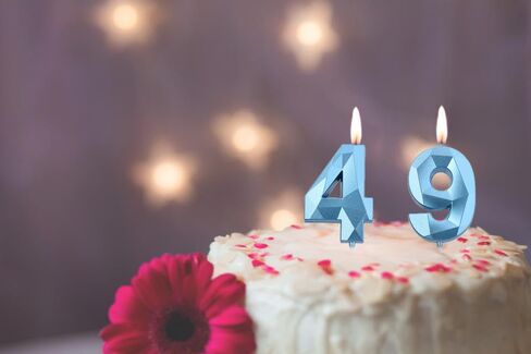 2 inch Gold 49 Birthday Candles, 3D Diamond Number 49th Cake Topper for Boys Girls Birthday Party Decorations Theme Party in Saudi Arabia