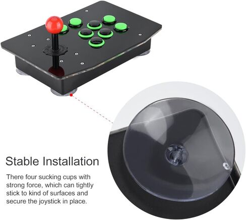 وحدة تحكم USB Arcade Fighting Joy Stick، عصا قتال Arcade، وحدة تحكم الألعاب بدون تأخير لألعاب الكمبيوتر الشخصي in Saudi Arabia