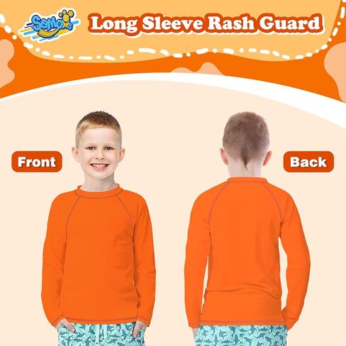 3 Pack Boys Rash Guard Swim Shirt Long Sleeve UPF+ 50 Sun Shirts for Toddler Kids Rashguard Water Swimming Shirts in Saudi Arabia