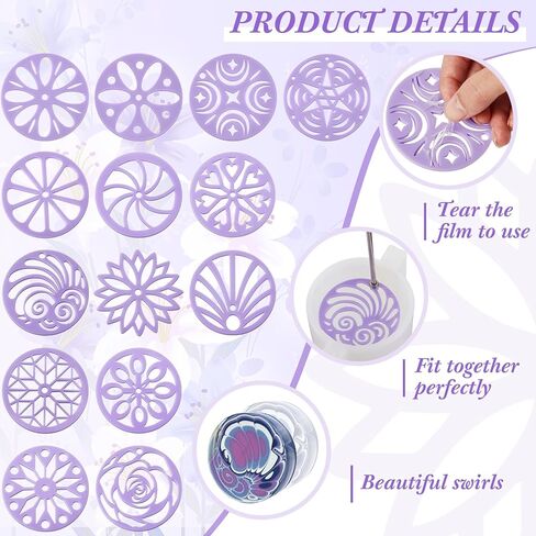 Tessco 16 Pcs Soap Kaleidoscope Pull Through Mold Big Silicone Tube Column Mold Soap Embed Molds Soap Making Supplies with 14 Flower Templates Swirl Tool 11.8'' Stick for DIY Soap Candle Cake Making in Saudi Arabia