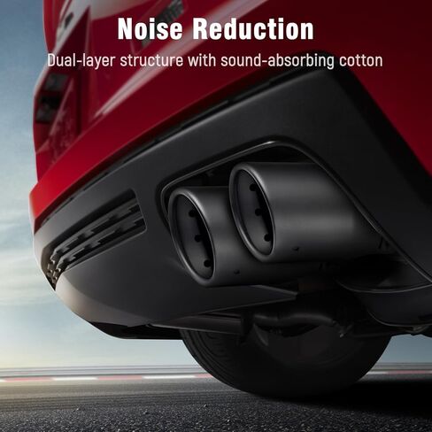 طرف عادم أسود قابل للتعديل مقاس 1 بوصة - 2.5 بوصة، مدخل 1.0-2.5 بوصة، مخرج 3.5 بوصة، مسمار طويل من الفولاذ المقاوم للصدأ 6 بوصة على أطراف أنابيب العادم، عالمي لأنبوب عادم بقطر خارجي 1.5/1.75/2/2.25/2.5 بوصة in Kuwait