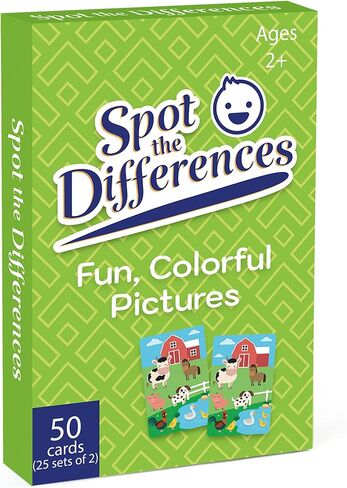 LotFancy Matching Game, Spot The Differences, Card Game for Kids, Fun Picture Puzzle Activity Cards for Family Game Night and Travel Games, Ages 2-9 in Kuwait