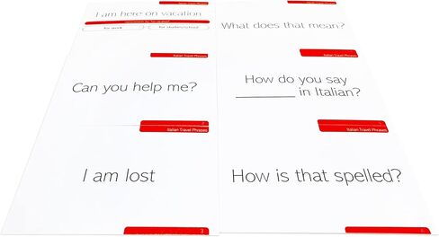 بطاقات فلاش باتس: 50 بطاقة فلاش للعبارات الإيطالية الأساسية مع اختلافات في المحادثة in Kuwait