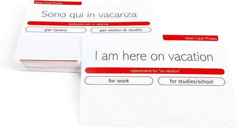 بطاقات فلاش باتس: 50 بطاقة فلاش للعبارات الإيطالية الأساسية مع اختلافات في المحادثة in Kuwait