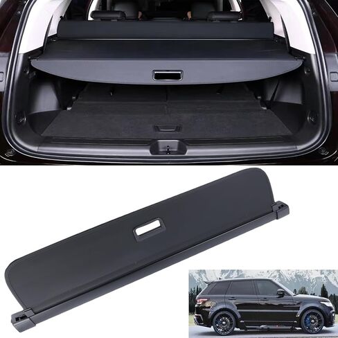 غطاء شحن جديد لـ 14 15 16 17 18 19 20 21 22 R-ange Rover Sport غطاء شحن قابل للسحب أسود خلفي غطاء صندوق الأمتعة غطاء أمان الأمتعة-غطاء صندوق السيارة قابل للسحب in Saudi Arabia