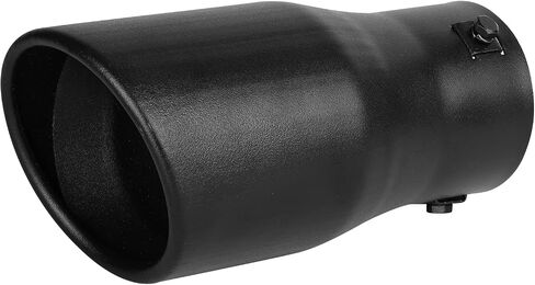 Universal Fit 2-2.25 - 2.5-2.75 Inch Inlet Adjustable Exhaust Tail Pipe Diameter Exhaust Tip Black Powder Coated Stainless Steel Tailpipe Tips Tail Pipe Car Muffler Tips (A32-B) in Saudi Arabia