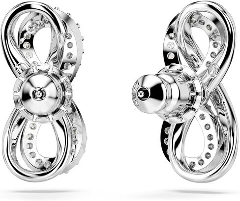 Swarovski Hyperbola Stud Earrings, Infinity Symbol Motif with Clear Crystals in a Rhodium-Finished Setting, Part of the Swarovski Hyperbola Collection in Saudi Arabia