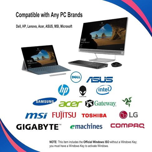 عصا USB قابلة للتشغيل 4 في 1 بسعة 64 جيجابايت 3.0 مع مجموعة Windows 7/8 / 10/11. in Kuwait