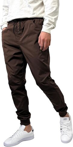 Southpole Men's Basic Tech Woven Track Jogger Pants, Quick Dry, Lightweight, Stretchable in Saudi Arabia