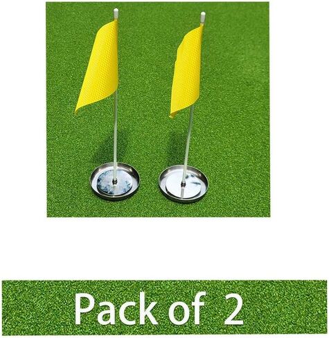 كوب معدني لوضع الجولف مع فتحة لتدريب الجولف على شكل علم من أجل وضع الجولف باللون الأخضر في الأماكن المغلقة والمفتوحة in Kuwait