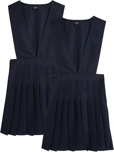 dELiA*s Girls' School Uniform Dress - 2 Pack Sleeveless Stretch Twill Jumper Dress - Pleated Uniform Dress for Girls (4-16) in Saudi Arabia